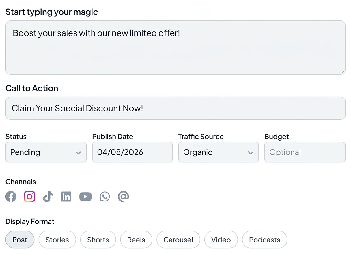 Step-by-step workflow for creating marketing content